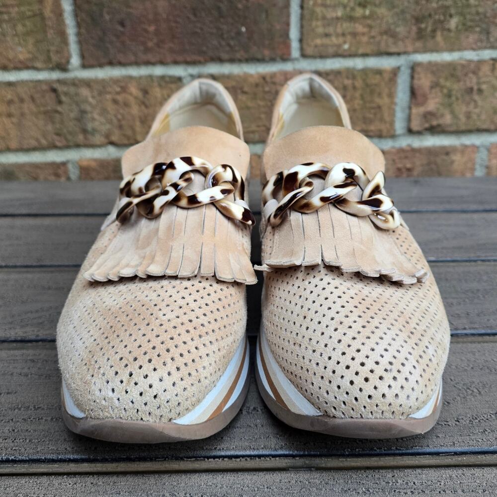 SoftWaves Cadie Platform Loafers EU41 US 11 Tan Suede Chain Flatform Sneakers - Picture 3 of 14